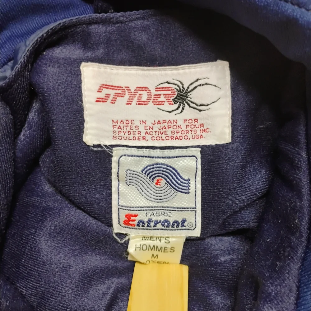 Spyder Vintage Men M Ski Jacket Red Navy Blue Entrant Thinsulate Made in Japan L